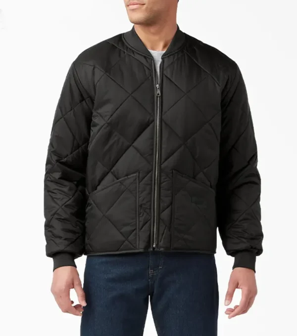 Griffin Quilted Black Puffer Jacket