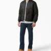 Griffin Quilted Black Puffer Jacket Front