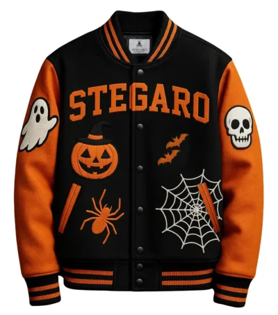 Halloween Pumpkin Varsity Jacket