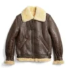 Jurnex Sheepskin Collar Bomber Jacket