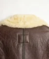 Jurnex Sheepskin Collar Bomber Jacket Back