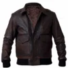 Kavren Military Style Leather Flying Jacket