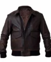 Kavren Military Style Leather Flying Jacket