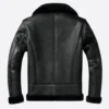 Keldor Shearling Lined Moto Leather Jacket Back