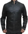 Kyrovan Black Leather with Batman Logo Jacket