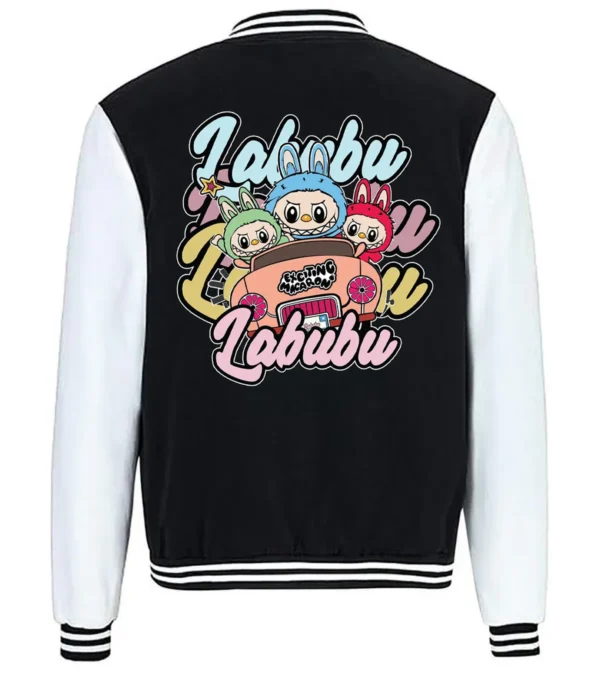 Labubu Cartoon Varsity Jacket Back