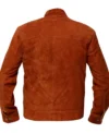 Malcolm Tan Suede Jacket Back