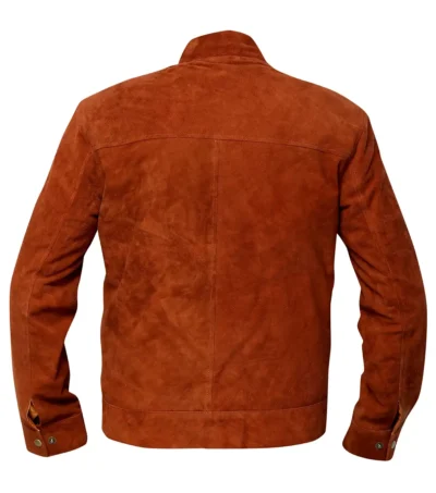 Malcolm Tan Suede Jacket Back