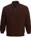 Marcus Suede Bomber Jacket Front