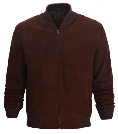 Marcus Suede Bomber Jacket Front
