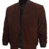 Marcus Suede Bomber Jacket Side Look