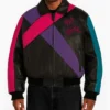 Neo Rebel Bunny Leather Bomber Jacket