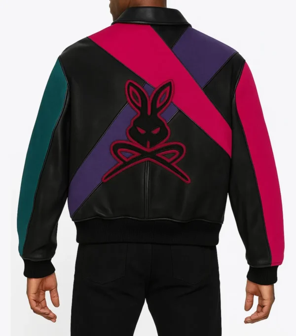 Neo Rebel Bunny Leather Bomber Jacket Back Look