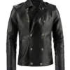 Neron Double-Breasted Leather Blazer