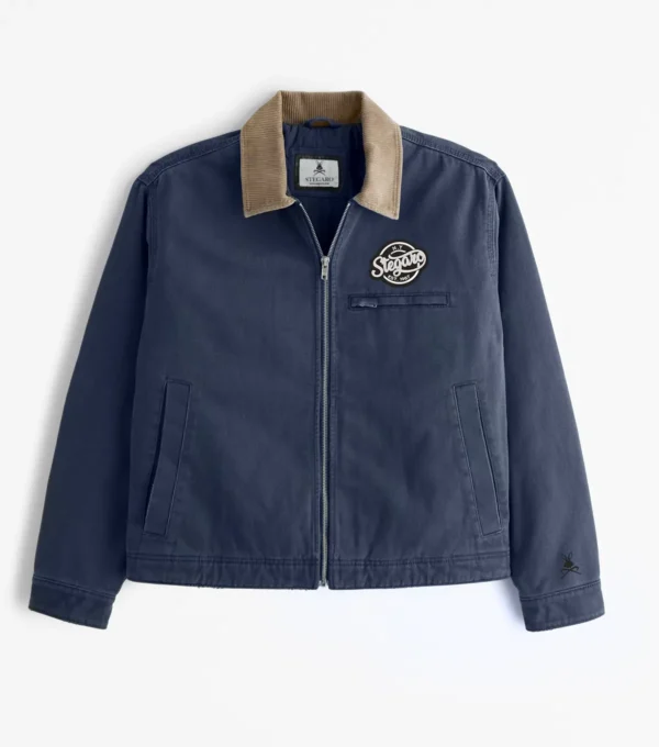 Ragnar Vintage Tiger Bomber Blue Jacket