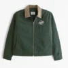 Ragnar Vintage Tiger Bomber Green Jacket
