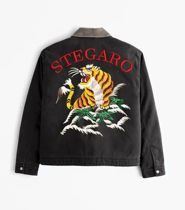 Ragnar Vintage Tiger Bomber Jacket Back