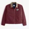 Ragnar Vintage Tiger Bomber Maroon Jacket
