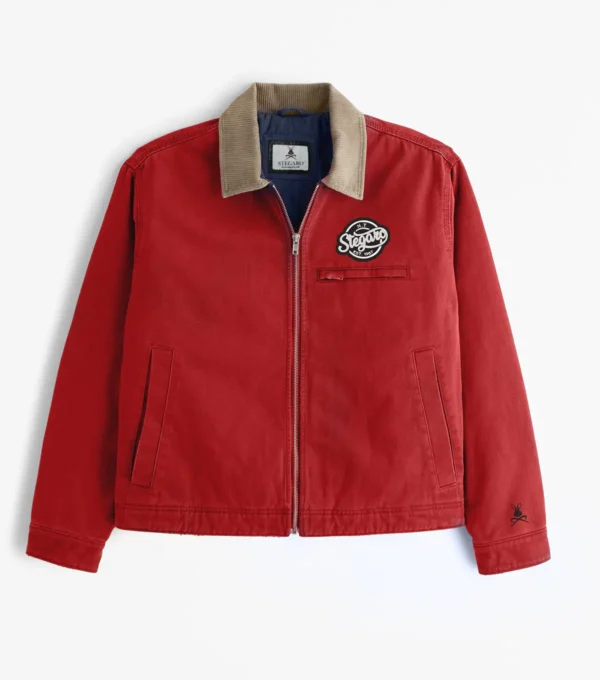 Ragnar Vintage Tiger Bomber Red Jacket