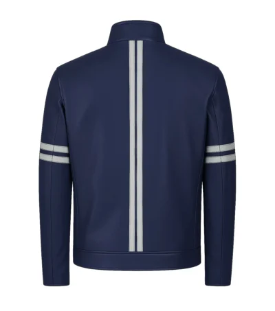 Rebel Bunny Cafe Racer Leather Jacket Back