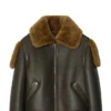 Rovark Vintage Dark Brown Shearling Lined Leather Jacket Front
