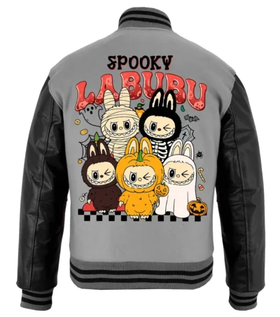 The Spooky Labubu Varsity jacket Back