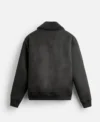 Tobias Black Suede Jacket Back