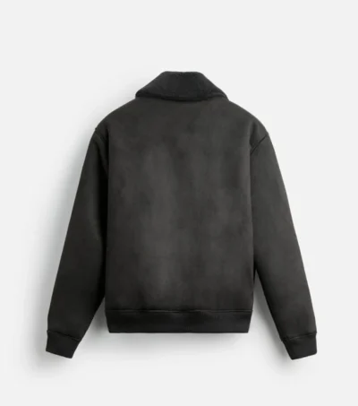 Tobias Black Suede Jacket Back