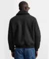 Tobias Black Suede Jacket Back Look