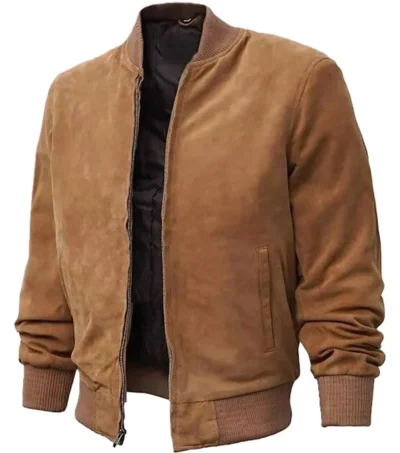 Trenmor Suede Finish B2 Jacket Side Look