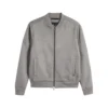 Trevano Grey Wool Varsity Jacket Front