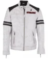 White Dragon Warrior Leather Jacket