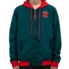 Zephron Green Miles Morales Polyester with Red Hoodie Jacket