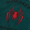 Zephron Green Miles Morales Polyester with Red Hoodie Jackets Closer