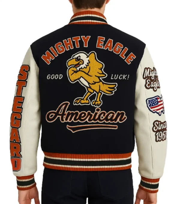 Axel Mighty Eagle Varsity Jacket Back Look
