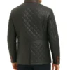 Briggs Mens Quilted Leather Jacket Back Look