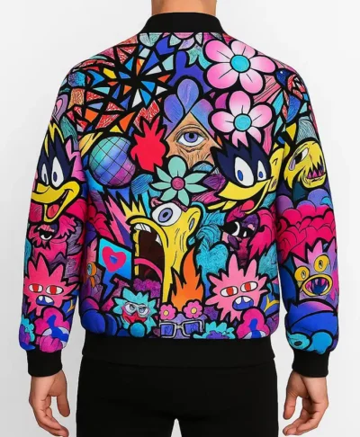 Cartoon Craze Bomber Jacket Back Look