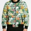 Cute Puppy Party Bomber Jacket Front