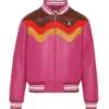 Daisy Retro Colorblock Bomber Jacket