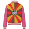 Daisy Retro Colorblock Bomber Jacket Back