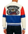 Eagle Ride Bomber Leather Jacket Back Look
