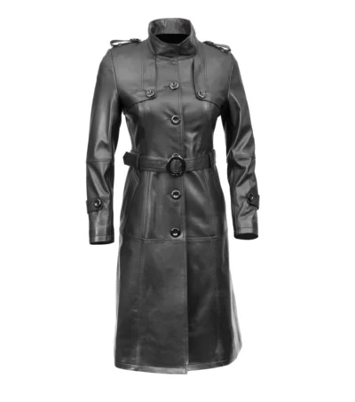 Emily Leather Coat for Women