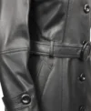 Emily Leather Coat for Women Side Look