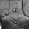 Emily Leather Coat for Womens