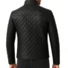 Garrison Quilted Leather Jacket Back Look