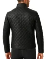 Garrison Quilted Leather Jacket Back Look