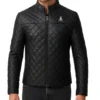 Garrison Quilted Leather Jacket Front