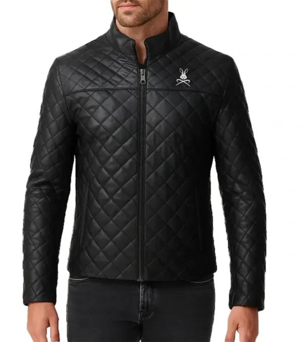Garrison Quilted Leather Jacket Front