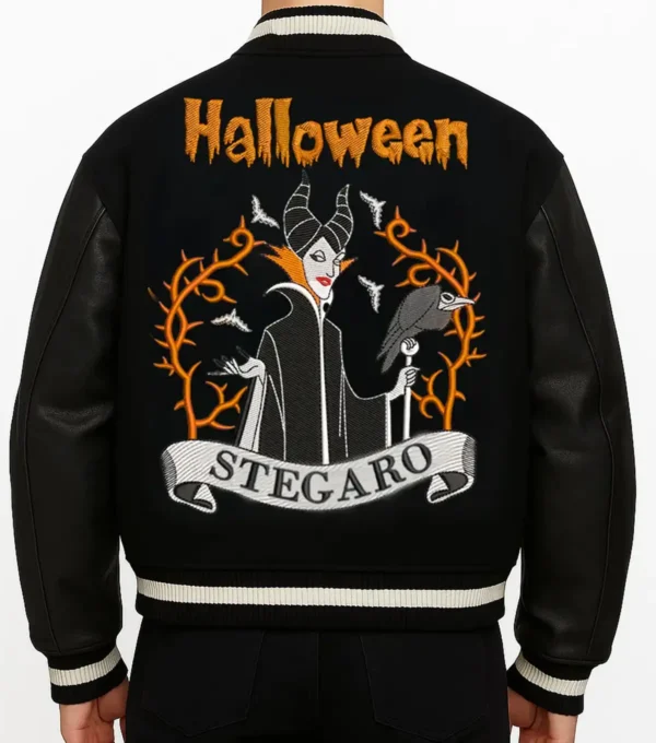 Halloween Mistress of Evil Varsity Jacket Back Look