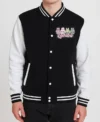 Labubu Cartoon Varsity Jacket Front